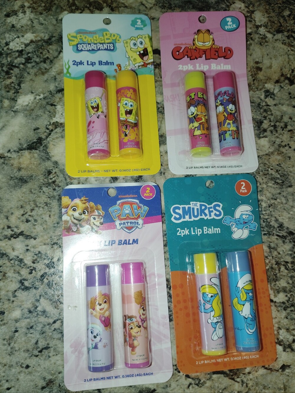 Disney Assorted Character Lip Balm 8-Pack - Yellow Pink Purple Blue
